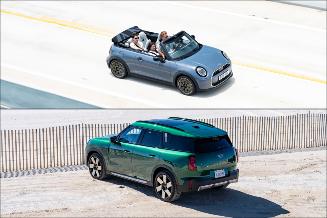 2026 MINI Cooper S Convertible and MINI Countryman at the beach